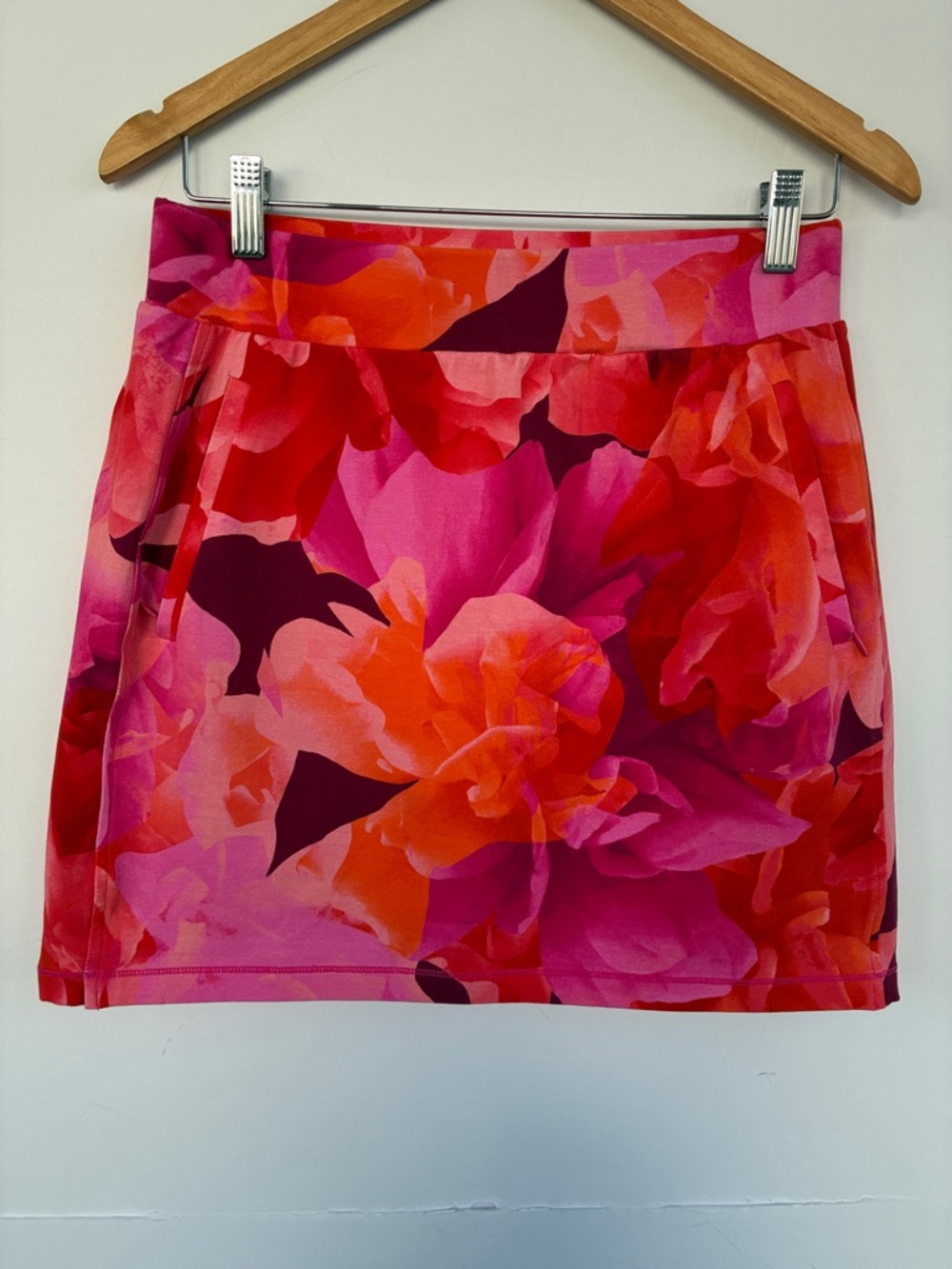Talbots T by Talbots Everyday Stretch Skort Skirt Floral Pockets Cotton Blend Sp